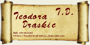 Teodora Draškić vizit kartica